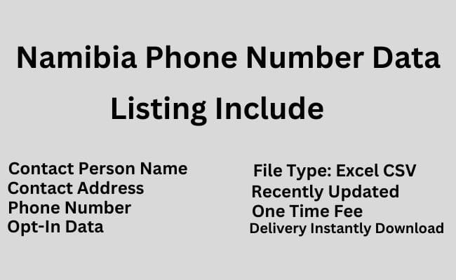 纳米比亚电话号码数据