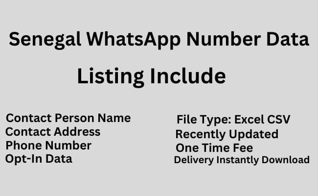塞内加尔 WhatsApp 号码数据