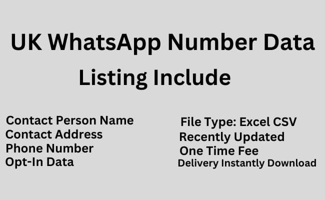 英国 WhatsApp 号码数据
