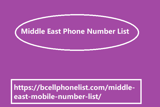 Middle East Phone Number List