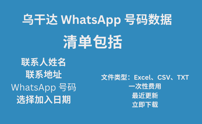 乌干达 WhatsApp 号码数据​