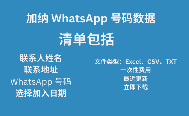 加纳 WhatsApp 号码数据​