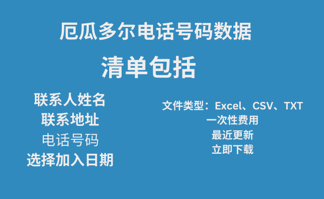 厄瓜多尔电话号码数据